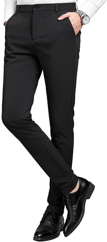 MAGE MALE Men's Skinny Stretch Dress Pants Slim Fit Suit Pants - Image 6