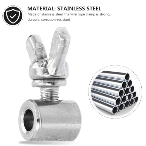 Artibetter 6 Peças De Mandril De Corda De Fio Braçadeiras Pequenas Clipes De Fio Para Cabos Clipe De