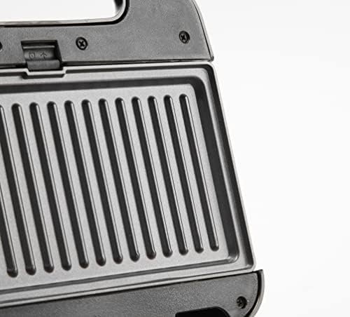 Lewis's Deep Fill 3-in-1 Snack Maker, Interchangeable Non-Stick Cooking Plates, Panini Press & Griddle, Waffle Iron, Toastie Sandwich Toaster, Power/Ready Indicator Lights, Locking Latch