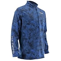 Algopix Similar Product 6 - HUK Tidewater Camo 14 Zip Dark Blue