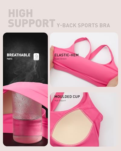 Image of RUNNING GIRL Sports Bras for Women, Molded Cup High Impact Sports Bra Workout Bras for Women High Support Racerback