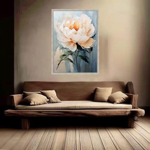 Décoration murale florale haut de gamme pivoine blanche XINBAO