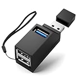 【Transfert de données】: le port USB 3.0 offre des vitesses de transfert de données allant jusqu'à 5 Gbps. Les ports USB 2.0 offrent des vitesses de transfert de 480 Mbps. Les trois ports peuvent fonctionner simultanément.