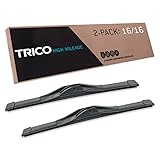 TRICO Solutions™ High Mileage 16 Inch Pack of 2 High Performance Automotive Replacement Windshield Wiper Blade for Select GMC, Chevrolet, International, Jeep, Peterbilt Models (56-1616)