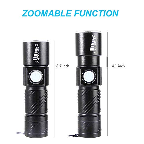 Mini UV Torch USB Rechargeable, BESTSUN LED Black Light Flashlight Ultraviolet Torches Zoomable 395nm Dog Cat Pet Urine Finder Stain Detector Light(Built in Rechargeable Battery) - Image 5