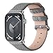 Fullmosa Watchband Compatible for Apple Leather Watch Band 38mm 40mm 42mm 44mm Stainless Steel Silver Buckle Women Men, Replacement Wristbands Strap for iWatch Series 5/4/3/2/1, Edition, Sport Straps