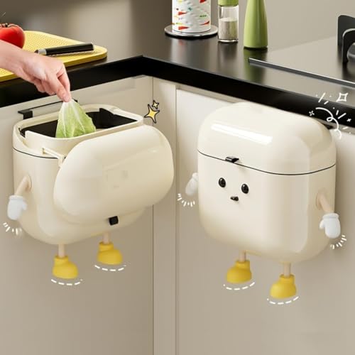 Image of HASTHIP Kitchen Waste Bin 9L Plastic With Lid, Hanging Mount
