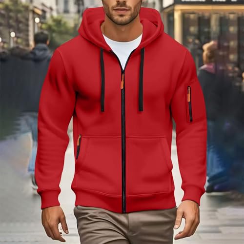 Hoodies for Men Full Zip Mens Hoodies Fleece Casual Drawstring Long Sleeve Sweatshirts Sports Hooded Jacket2