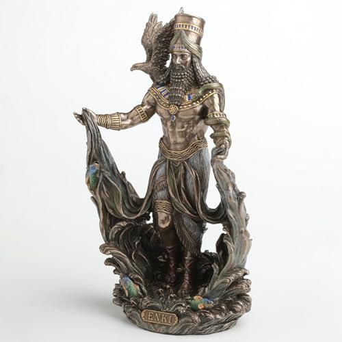 Estatua Enki Dios Sumerio de Agua y Conocimiento 24 cm miniatura 7