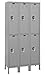 Hallowell URB3288-2A-HG ReadyBuilt Locker, 36" Width x 18" Depth x 78" Height, Double Tier, 3-Wide, Assembled, 725 Gray