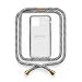 Produktbild NECKLACY® - Die Premium Handykette für Apple iPhone 13 Mini in Domino Swirl | transparente Handyhülle mit hochwertiger Kordel zum Umhängen - Smartphone Crossbody Case