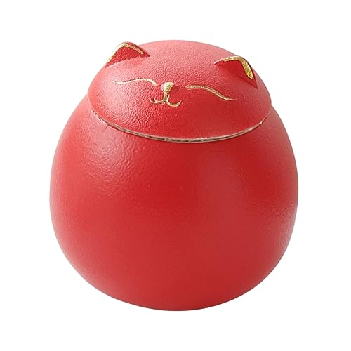 ティーキャニスター 缶 陶器 猫の型 かわいい 砂糖 香料に適用 お茶入れ 密封 貯蔵タンク 茶筒 キャンディー お菓子 コーヒージャー 防湿 保存容器 キャニスター 収納缶 黄色い キッチン用品