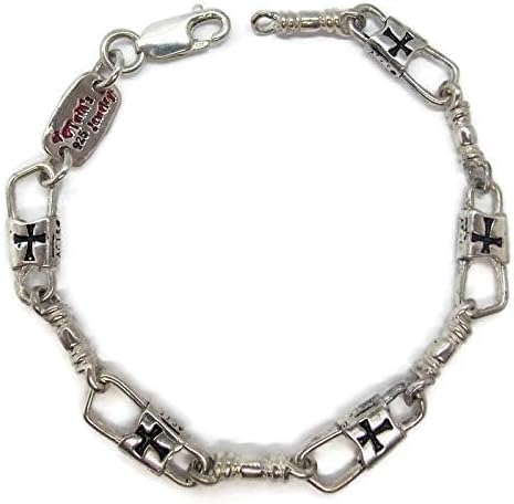 Fishers of Men Acts Bracelet Sterling Silver Maltese Cross