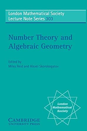 Number Theory and Algebraic Geometry: 303 book cover