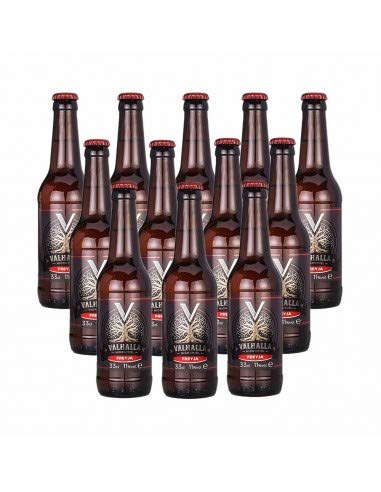 Valhalla Hidromiel Caja de 12 botellines de Hidromiel Freyja | Bebida Ecológica, Aromas a Frutos Rojos, Grosella y Cereza, Sabor a Frutas del Bosque, Ligero y Fresco, Botellines de 33 cl Cover