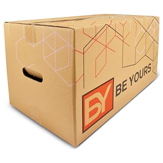 BY BE YOURS Pack 20 Cajas Carton Mudanza Grandes con Asas - 50x30x30 cm - Cajas Almacenaje Muy Resistentes - Fabricadas en España
