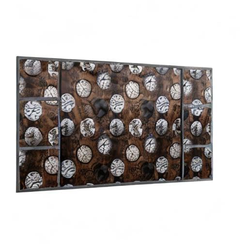 Image of Stylista Refridgerator top Cover Suitable for Samsung RT37C4512BX /HL, 322 Liter Fridge, Dimension (WXD) 65x111 CM, Analog Pattern Coffee