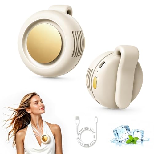 AntoFlash Clip On Fan Portable Silent Mini Bladeless Personal Fan 3-Speed 360 Rotatable Small Clip Fan for Shirt Waist Hands-Free Wearable Fan for Outdoor Travel Office