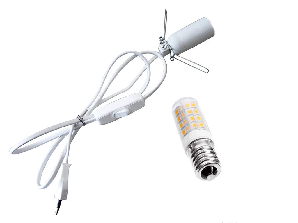 PLUS HOME Lámpara de Sal 1.5-2kg del Himalaya Natural + 1 Bombilla de Led de Enchufe Europeo