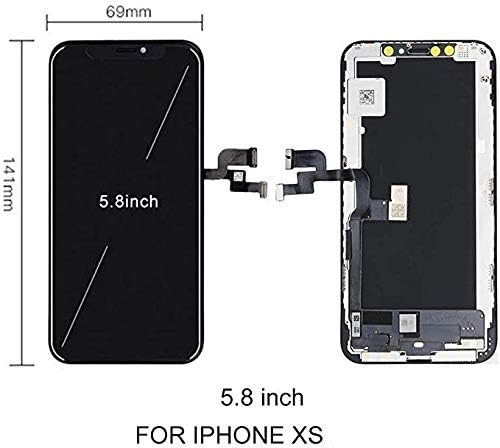 for iPhone Xs Screen Replacement OLED 5.8 inch [NOT LCD] Touch Screen Display Digitizer Repair Kit Assembly with Complete Repair Tools and Screen Protector