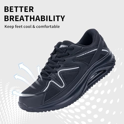 Image of SURRAY Womens Walking Shoes for Plantar Fasciitis, Arch Support Orthotic Sneakers Comfortable Tennis Shoes for Foot Pain Relief PinkGrey US Size 6-11