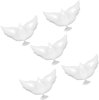Dove Ballons 5pcs White Pigeon Balloons Memorial Dove Balloons Shape Ceremonies Party Decorations for Wedding Funeral Birthday Engagement Party