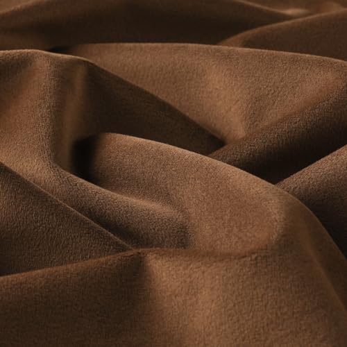 Image of Mixhug Set of 2 Cozy Velvet Square Decorative Throw Pillow Covers for Couch and Bed, Brown, 18 x 18 Inches