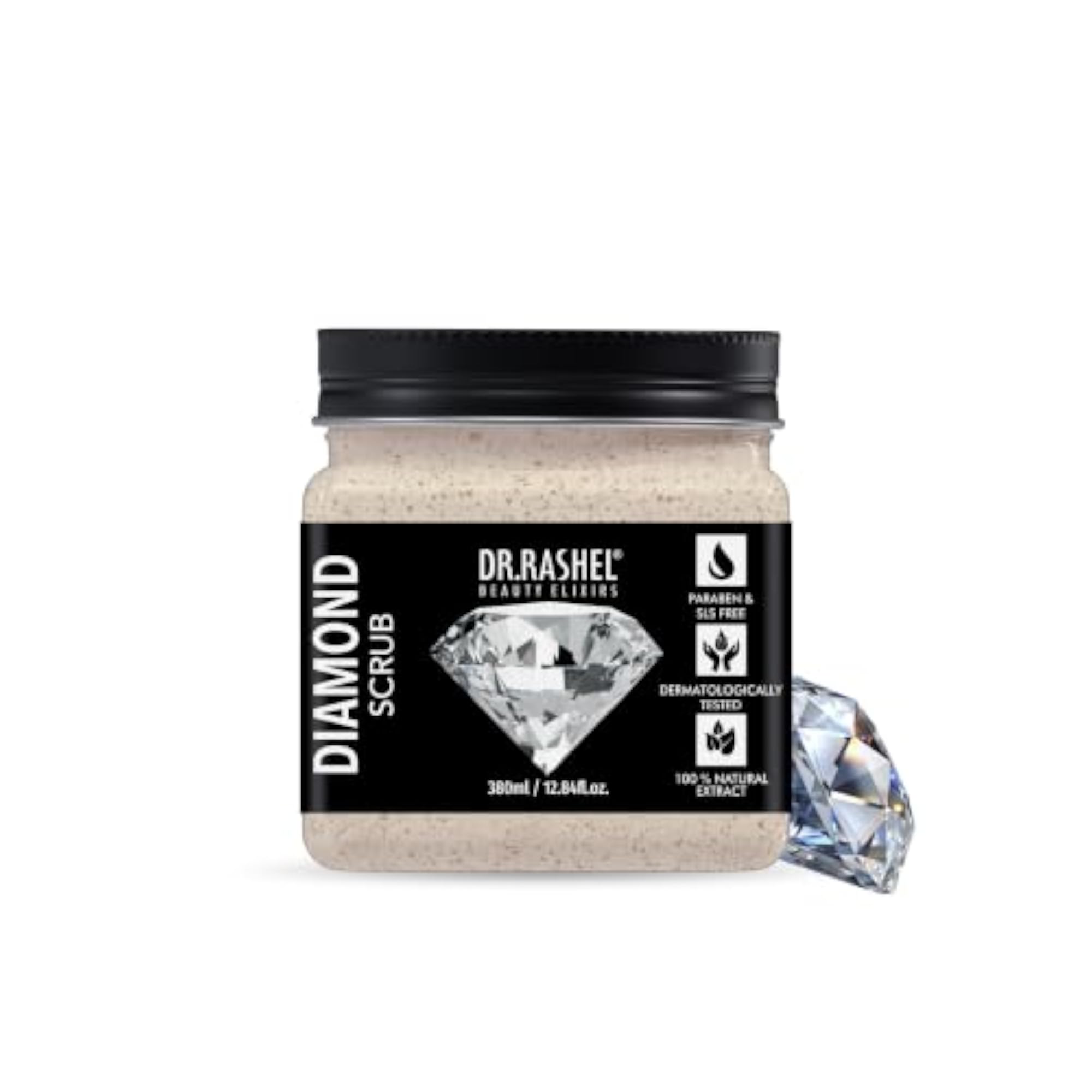 Diamond Face & Body Scrub for Men and Women, Anti-Aging