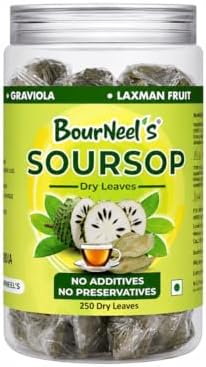 BourNeel's® Soursop Dry Leaves, 250 Loose Leaves | No Preservatives | Healthy Graviola Laxman Phal Dry Leaves | High Vitamin C |Soursop Kadha Tea |