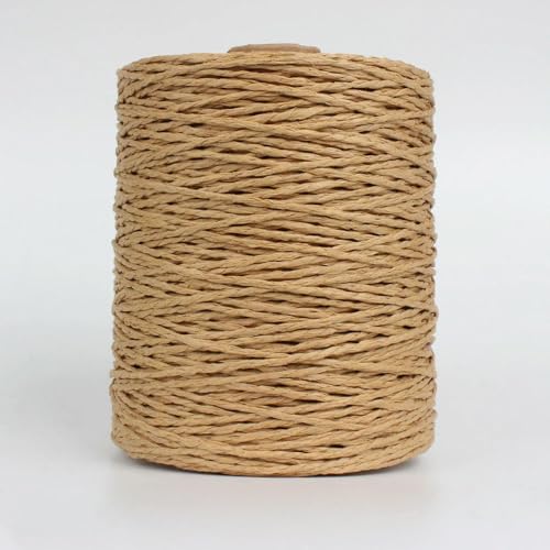 VIXDA - VIXDA Rouleau de Fil de Raphia 280-300 m pour Tricoter des Sacs de Plage tissés à la Main, des Chapeaux de Paille, des Aiguilles, du Crochet, des Bandes de Corde de Raphia