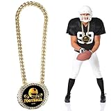 Penitue Greatest of All Time Turnover Kette, 15cm Groß Goldfarben Goat MVP Medaillen Halskette Lustig Champion Auszeichnung für Sporttrophäen Preisgeschenke (Fußball)