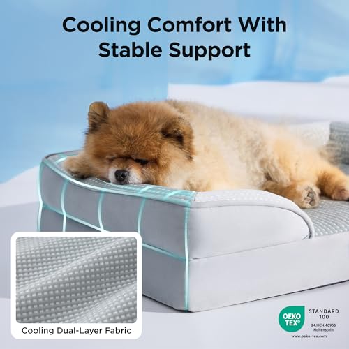 Image of Bedsure Cooling Dog Beds for Small Dogs Washable Original Design