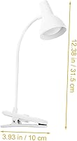 Vista 8 de Uonlytech Luz de mesa de oficina con clip, luces de lectura con clip, luces de libro, protección ocular, lámpara de abrazadera de cuello de cisne