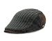 YCHY Men's Knitted Wool duckbill Hat Warm Newsboy Flat Scally Cap (Deep Grey)