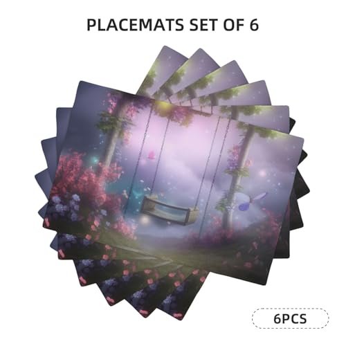 Sets de table de fleurs printanières pour repas intérieur extérieur - 3
