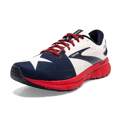 Brooks Trace 2 Damen-Laufschuh, Rot/Weiß/Marineblau, 39 EU