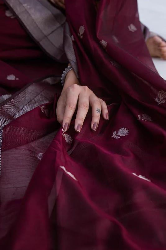 Image of Flosive Women's Cotton Saree With Blouse Piece