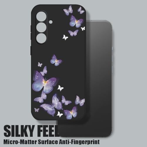 Coque lanière papillon violet Samsung Galaxy A14 idéale pour vos sorties