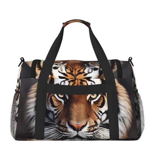 Tiger Travel Duffel Bag Lightweight Waterproof Carry On Tote Bag Foldable Weekender Overnight Bags Sport Gym Bag For Women Men2