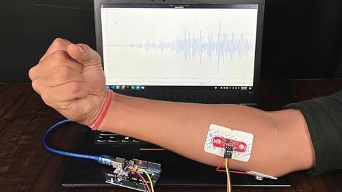 Muscle BioAmp Patchy v0.2 (White) | Wearable Muscle Sensor | Upside Down Labs