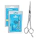 Equinox Professional Shears with Finger Rest and Finger Inserts - Ice Tempered Barber Hair Cutting Scissors - 6.5 Inches - Stainless Steel Rust Resistant Hair Scissors