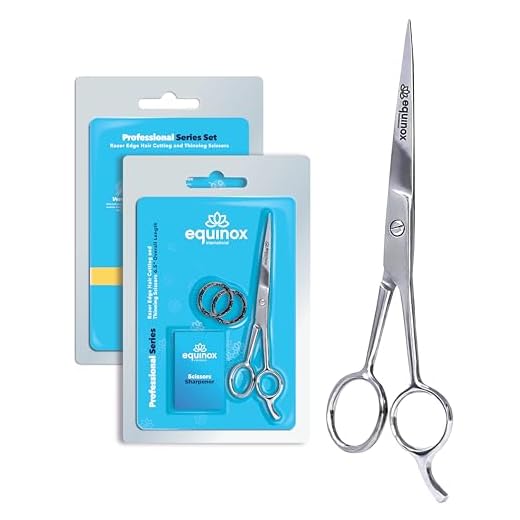 Equinox 6.5" Professional Hair Cutting Scissors for Men & Women - Ice Tempered, Silver - Hair Cutting Shear Professional - Barber Scissor Professional - Shears for Hair Cutting - Haircut Scissors
