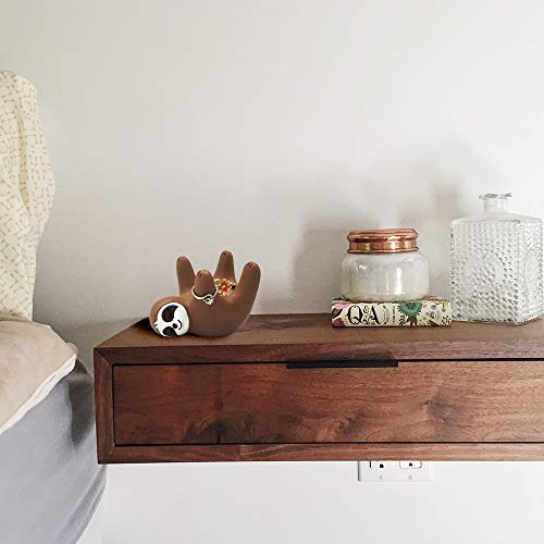 Cute Sloth Ring Holder, Funny Sloth Art Decoration Jewelry Holder Bowl/Stand-Earring/Necklaces Decor For Counter Desk Night Stand In Bathroom Or Bedroom, Great Gifts For Kids Girls Girlfriend Friends #TOP5