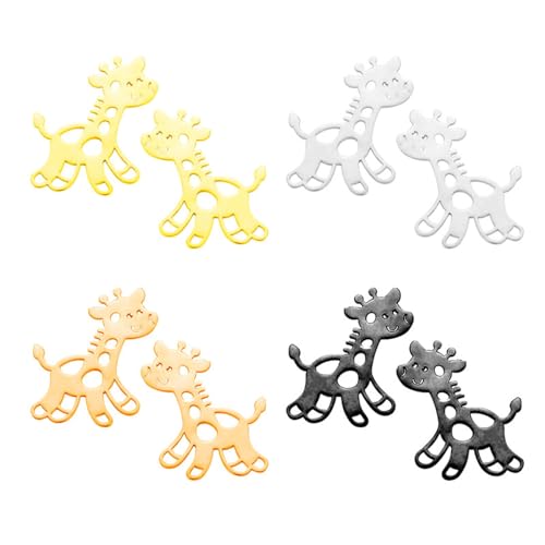 Boucles d'oreilles girafe en acier poli durable pour cartilage et tragus au fini miroir