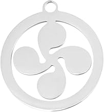 New 2026 Lauburu Basque Cross Pendant Triskele Our Lady Round Pendat Both Sides Mirror Polished Stainless Steel Jewelry Charms 1 Piece Fashion Accessories Creative Gift