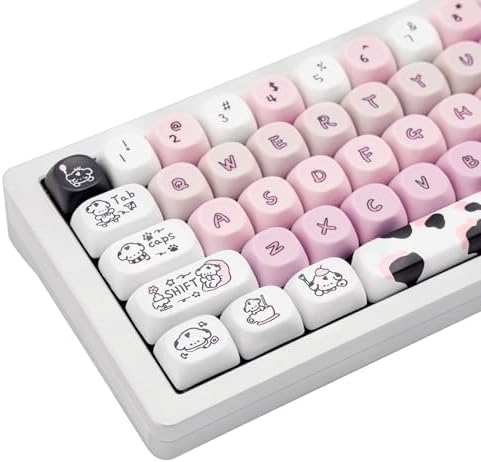 Amazon.com: COOMICKEY PBT Keycaps 131 Keys Black Pink Keycaps Dye ...