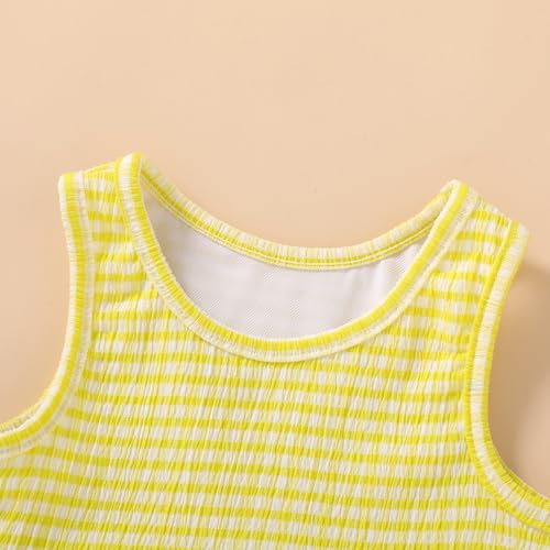 Image of HAPPYMA Baby Swimsuit Toddler Girl Bathing Suit Summer Stripe Bikini Set Beach Two Piece Swim Wear