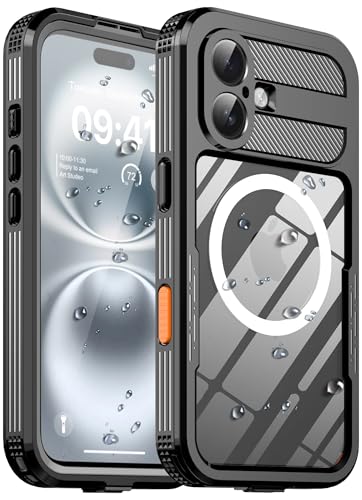 Ezanmull Funda impermeable para iPhone 17 con cámara y protector de pantalla integrados, [IP68 resistente al agua] [protección militar contra caídas], 360° de protección total bajo el agua para iPhone