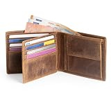 Berliner Bags Portfel Vintage ze Skóry Bydlęcej z Ochroną RFID i Certyfikatem TÜV dla Mężczyzn - Brązowy
