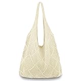 hatisan Crochet Bags for Women Summer Beach Tote Bag Aesthetic Tote Bag Hippie Bag Knit Bag